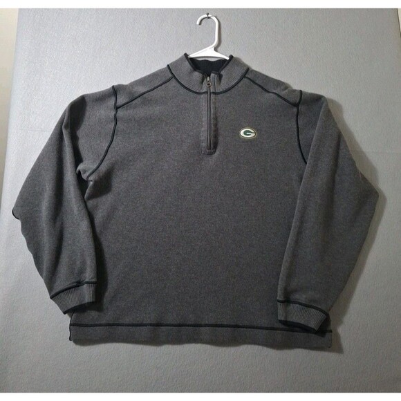 Green Bay Packers NFL Football Cutter & Buck 1/4 Zip Sweater Pullover Mens L - Picture 1 of 6